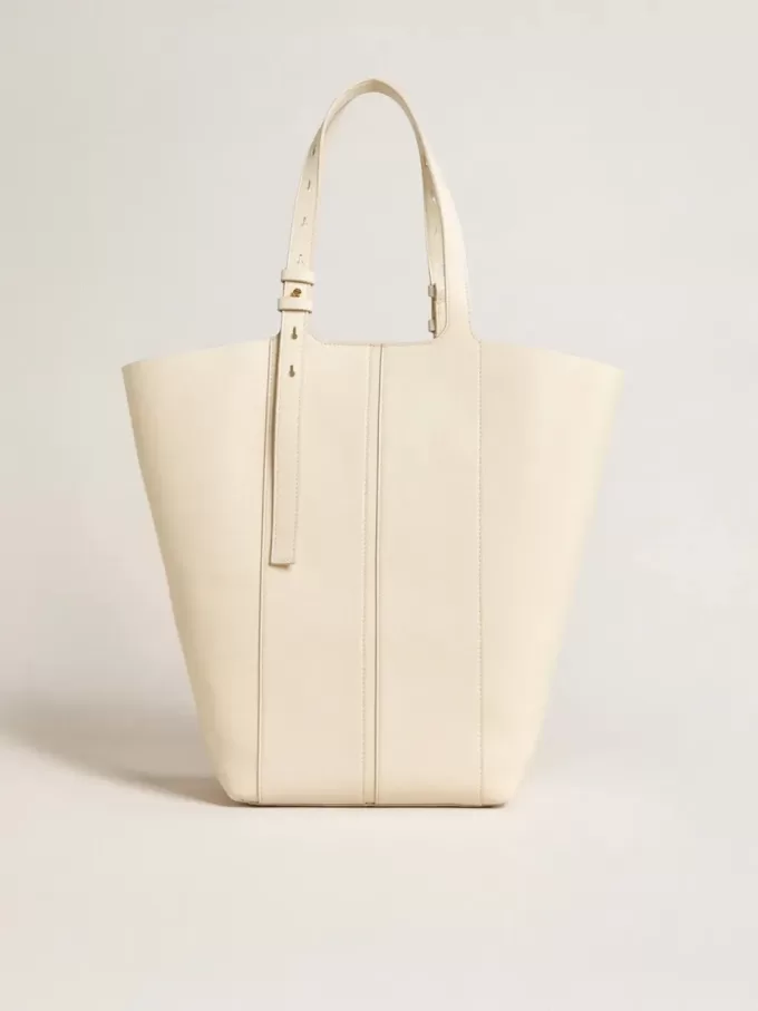 Bolso 24/7 North South en piel color mantequilla con asas ajustables Bolso 24/7 North South en piel color mantequilla con asas ajustables