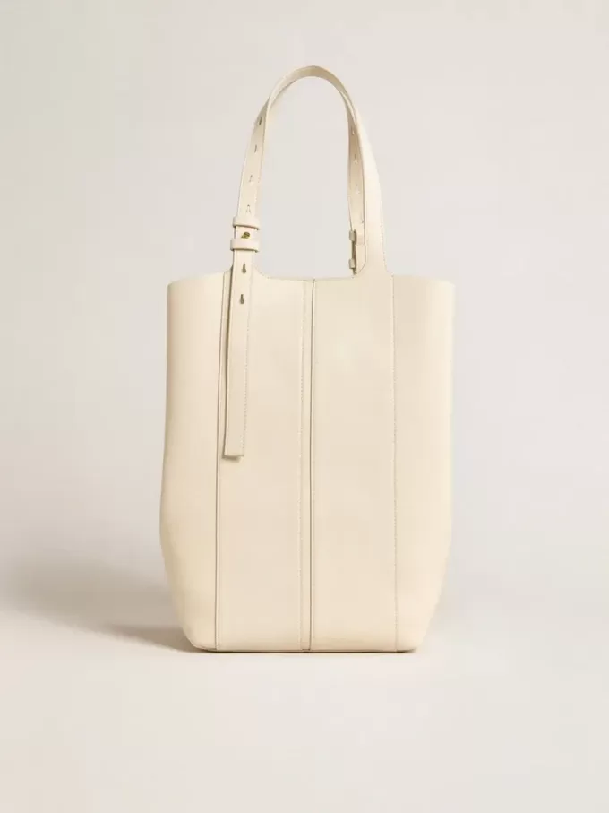 Bolso 24/7 North South en piel color mantequilla con asas ajustables Bolso 24/7 North South en piel color mantequilla con asas ajustables