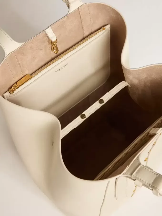 Bolso 24/7 North South en piel color mantequilla con asas ajustables Bolso 24/7 North South en piel color mantequilla con asas ajustables