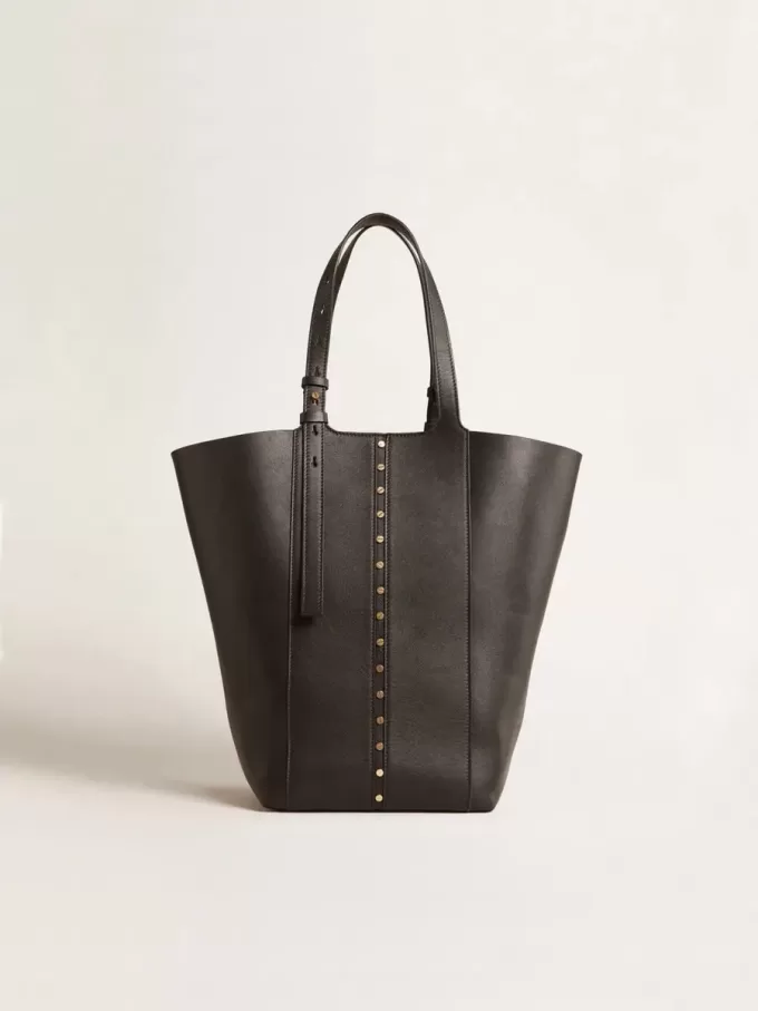 Bolso 24/7 North South en piel negra con asas ajustables