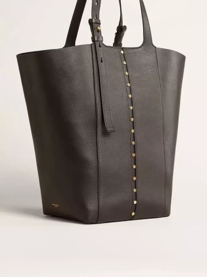 Bolso 24/7 North South en piel negra con asas ajustables