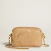 Bolso Mini Star en piel con estampado de serpiente beige