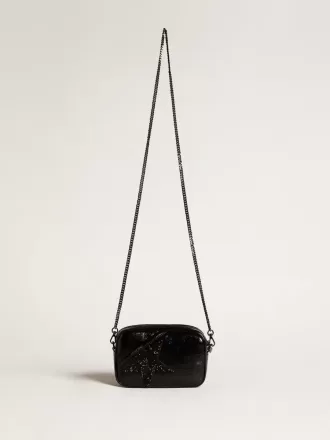 Bolso Mini Star en piel negra con estrella de cristal Swarovski