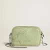 Bolso Mini Star en piel verde claro con estampado de serpiente Bolso Mini Star en piel verde claro con estampado de serpiente