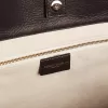 Bolso Pasadena en piel martillada negra con logotipo dorado en la parte delantera
