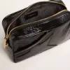 Bolso Star en piel negra brillante con estrella tono sobre tono