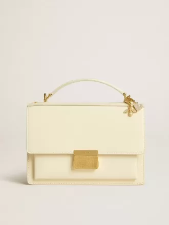 Bolso Venezia en piel acolchada color mantequilla con doble charm