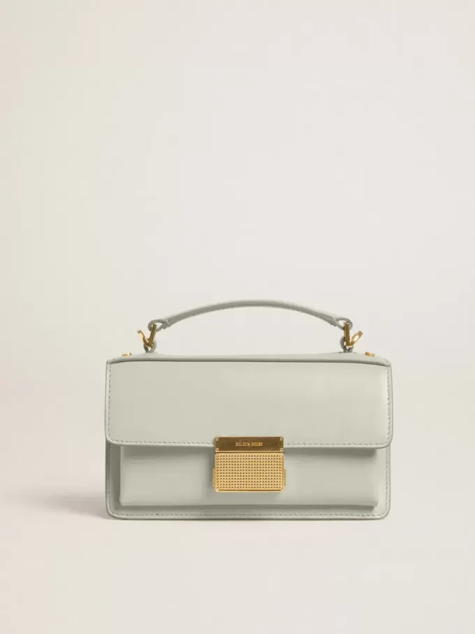 Bolso Venezia pequeño en piel gris mineral con detalles dorados