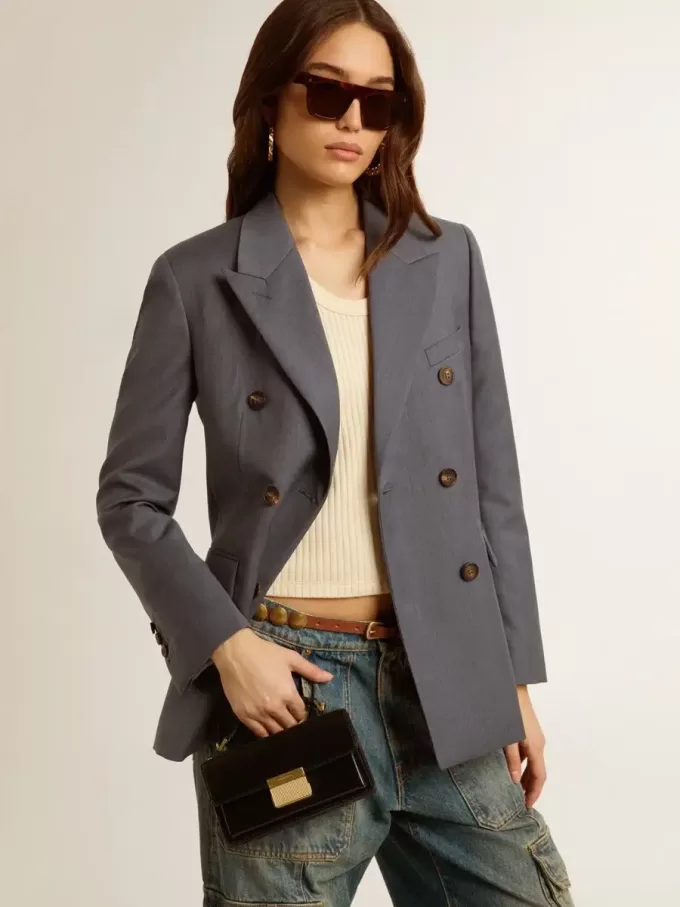 Bolso Venezia pequeño en piel negra con detalles dorados Bolso Venezia pequeño en piel negra con detalles dorados