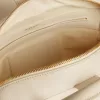 Bolso Vita en piel color mantequilla con detalles dorados