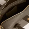 Bolso Vita en piel verde salvia con detalles dorados