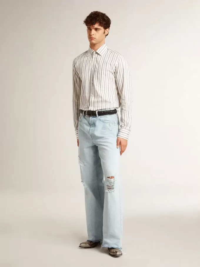 Botas bajas Wish Star para hombre en piel negra con estrella plateada Botas bajas Wish Star para hombre en piel negra con estrella plateada