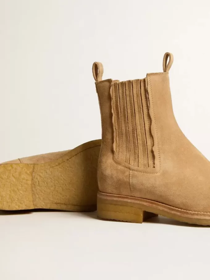 Botas Chelsea en ante color tabaco