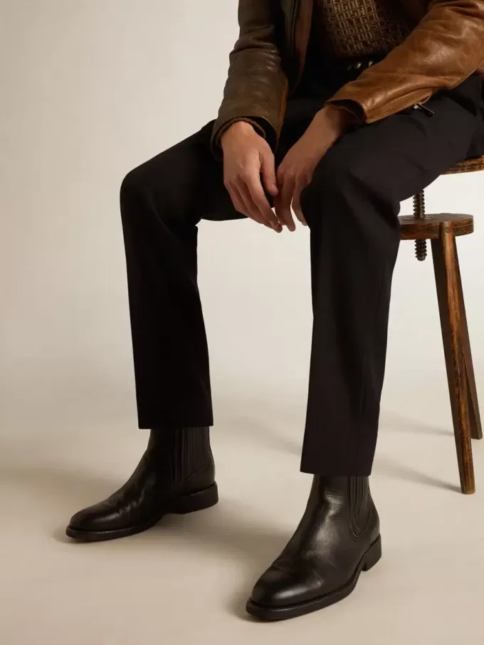 Botas Chelsea para hombre en piel negra