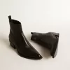 Botas Debbie bajas para hombre en piel negra