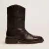 Botas moteras de piel negra