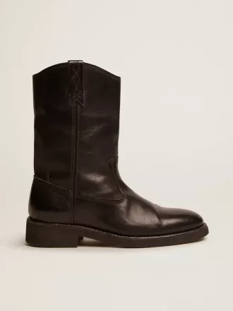 Botas moteras de piel negra