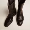 Botas moteras de piel negra