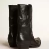 Botas Wish Star bajas en piel negra con estrella negra Botas Wish Star bajas en piel negra con estrella negra