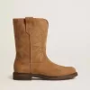 Botas Wish Teen en ante camel con bordado de estrellas Botas Wish Teen en ante camel con bordado de estrellas