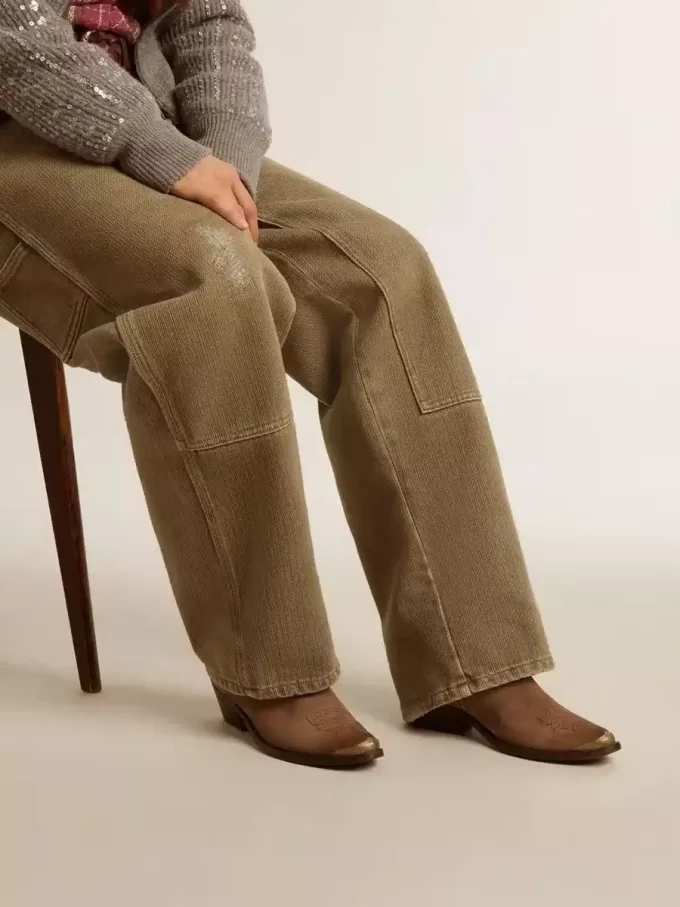 Botines juveniles en ante marrón oscuro Botines juveniles en ante marrón oscuro