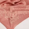 Bufanda rosa antiguo con estampado de cachemira
