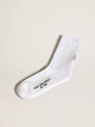 Calcetines blancos con estrella de cristal en la parte trasera