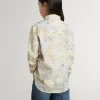 Camisa de algodón para niña con estampado floral multicolor
