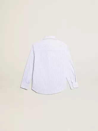 Camisa de niño con rayas azul claro