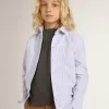 Camisa de niño con rayas azul claro