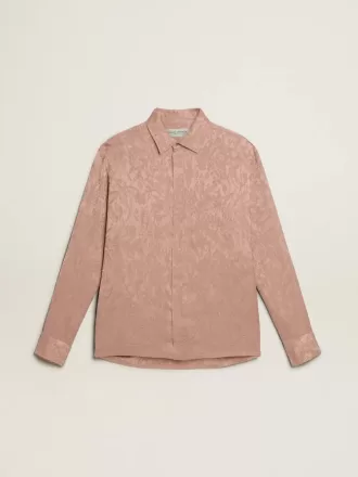 Camisa rosa de viscosa para mujer con estampado floral