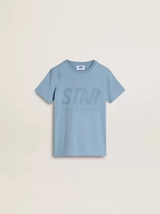 Camiseta azul claro para niño con estampado