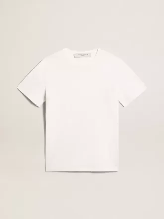 Camiseta blanca para hombre con efecto desgastado