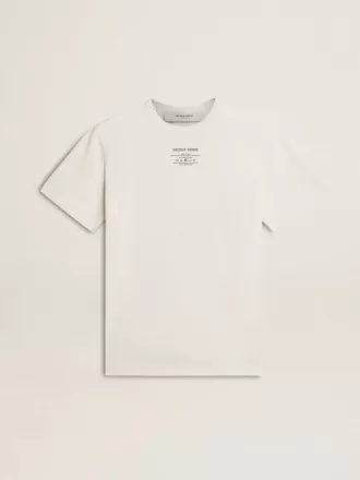 Camiseta de algodón blanco desgastado para hombre con letras negras
