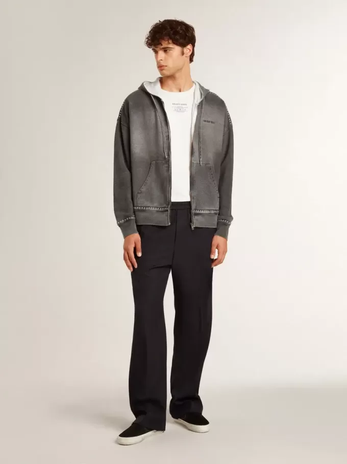 Camiseta de algodón blanco desgastado para hombre con letras negras