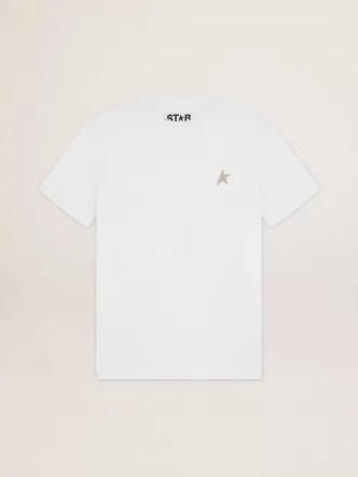 Camiseta de la colección White Star con estrella dorada brillante en la parte delantera