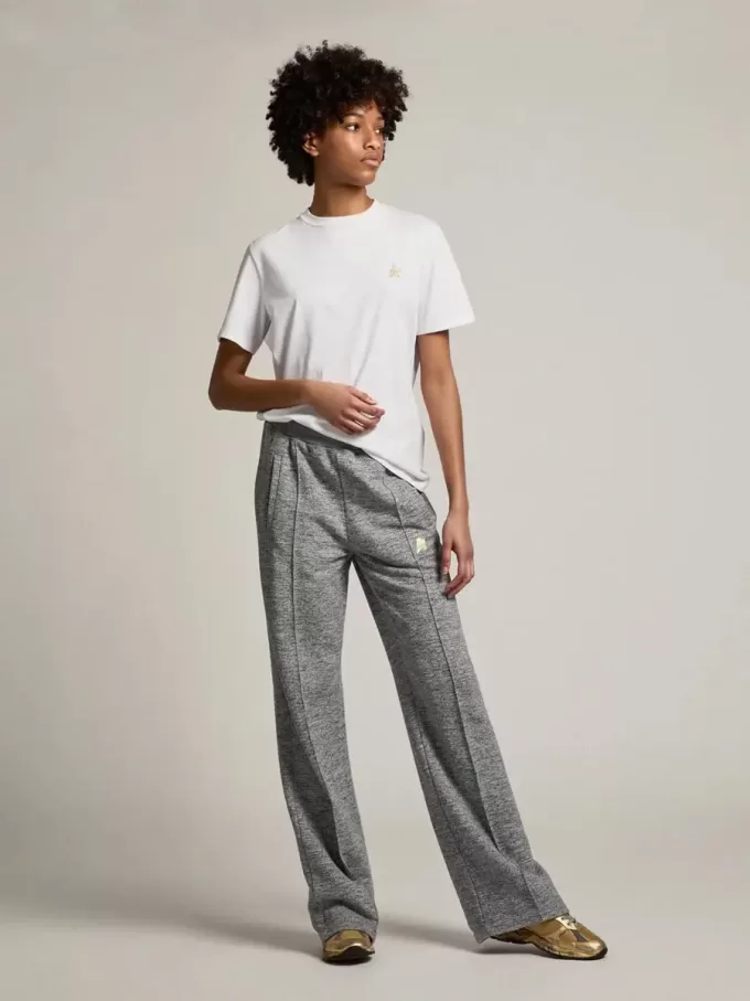 Camiseta de la colección White Star con estrella dorada brillante en la parte delantera