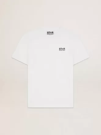 Camiseta de la colección White Star con logotipo y estrella negros en contraste