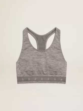 Camiseta deportiva gris jaspeado
