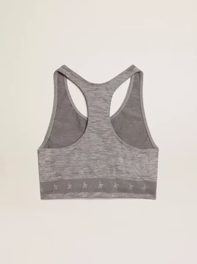 Camiseta deportiva gris jaspeado
