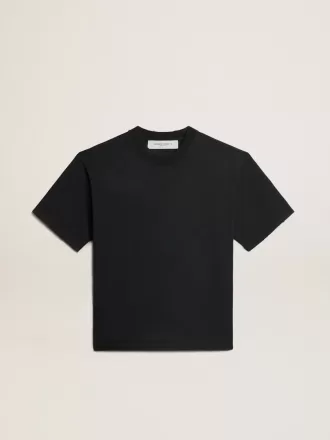 Camiseta en negro lavado con logotipo invertido en la espalda – Jersey Capsule