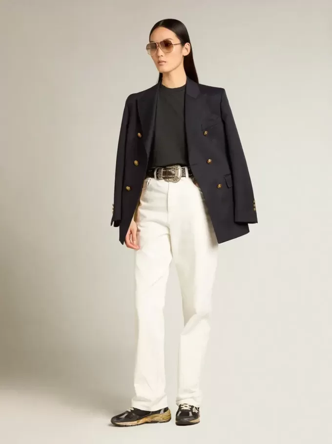 Camiseta en negro lavado con logotipo invertido en la espalda – Jersey Capsule