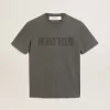 Camiseta gris antracita para hombre con tratamiento desgastado