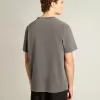 Camiseta gris antracita para hombre con tratamiento desgastado