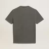 Camiseta gris antracita para hombre con tratamiento desgastado