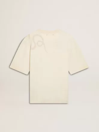 Camiseta holgada CNY en blanco desgastado