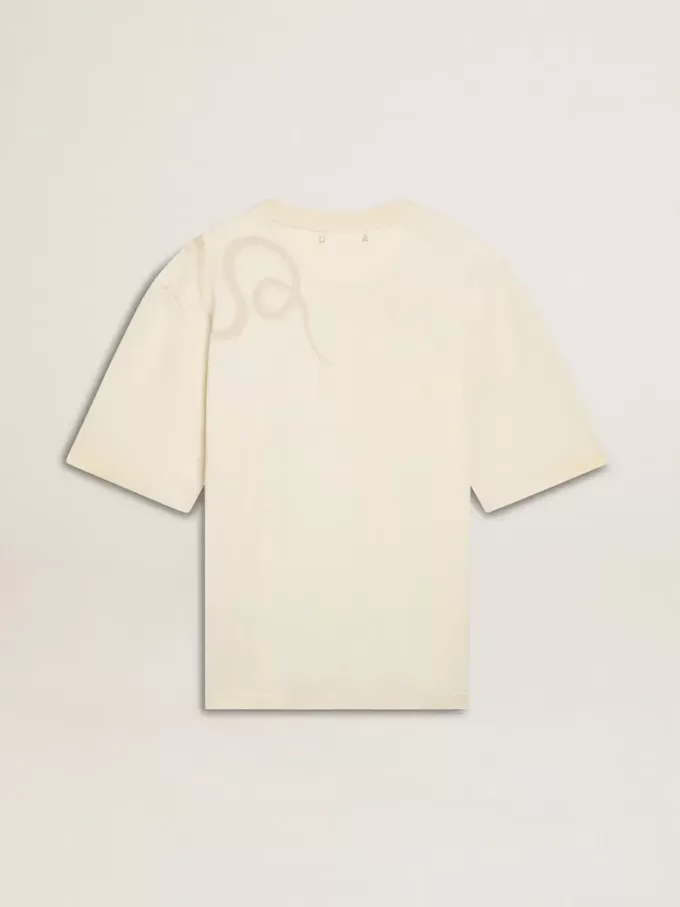 Camiseta holgada CNY en blanco desgastado Camiseta holgada CNY en blanco desgastado