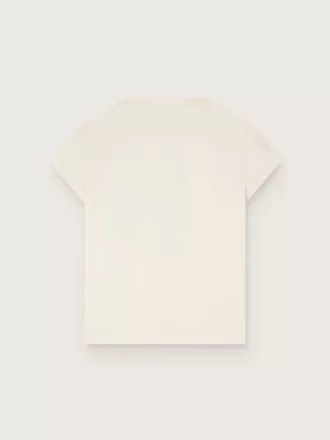 Camiseta Journey para niña en jersey de algodón blanco con estampado digital de la mascota y apliques de cristal