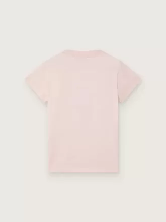 Camiseta Journey para niña en jersey de algodón rosa con estampado digital de la mascota