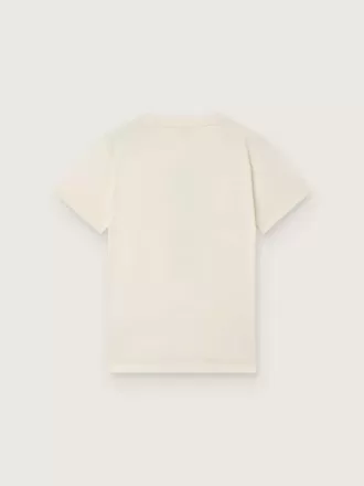 Camiseta Journey para niño en jersey de algodón blanco con estampado digital de la mascota